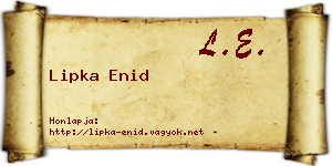 Lipka Enid névjegykártya